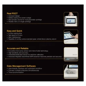Portable Magnetic Immunoassay Analyzer M16 POCT System – GMR Biosensor Rapid Diagnostic Device