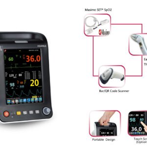 Aquarius Patient Monitor – Compact Multi-Parameter Vital Signs Monitoring with Long Battery Life