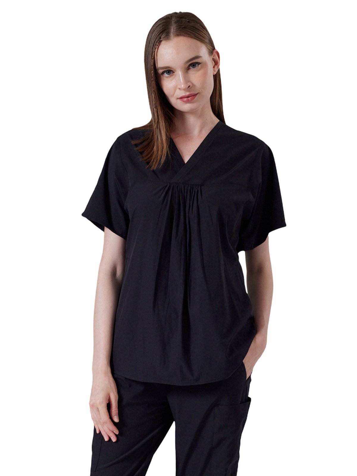 Parkley NOVA — Shirred V-Neck Top 1 Parkley NOVA — Shirred V-Neck Top