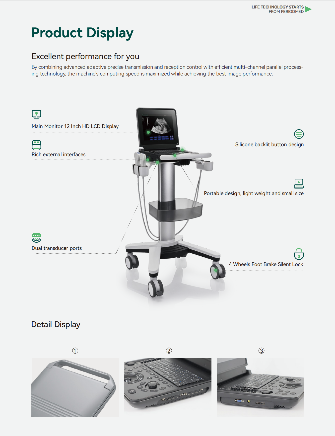 Yonker Black and white Digital Diagnostic Ultrasound System PU-DL121A 6 Yonker Black and white Digital Diagnostic Ultrasound System PU-DL121A - Image 6