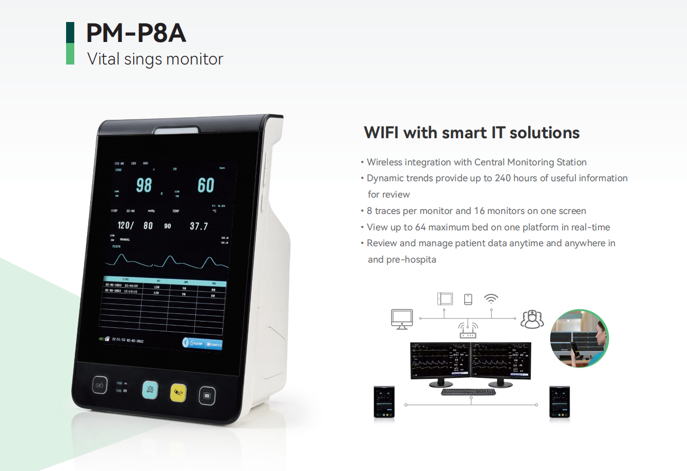 Yonker PM-P8A Vital Signs Monitor 13 Yonker PM-P8A Vital Signs Monitor - Image 13
