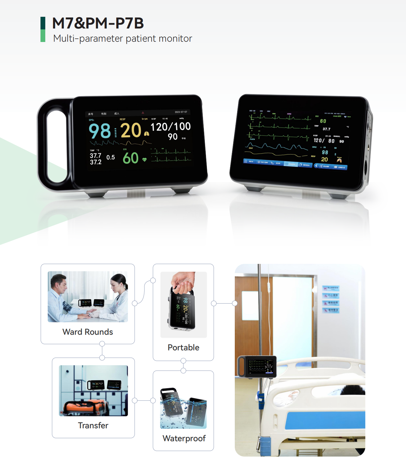 Yonker New PM-P7B Portable Patient Monitor 9 Yonker New PM-P7B Portable Patient Monitor - Image 9
