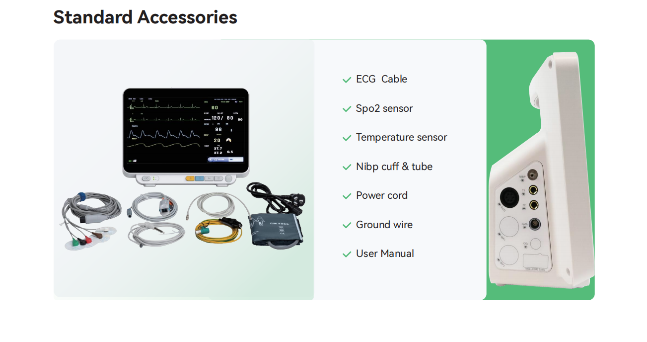 Yonker Multi-Parameter Patient Monitor YK-8000D 12 Yonker Multi-Parameter Patient Monitor YK-8000D - Image 12