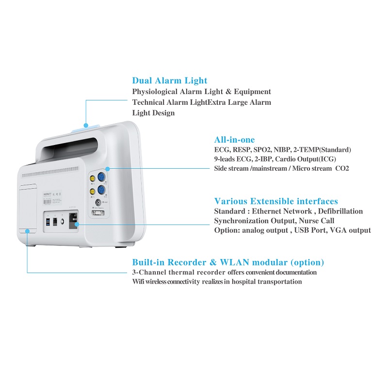 Yonker Bedside Cardiac Monitor PM-P12A 9 Yonker Bedside Cardiac Monitor PM-P12A - Image 9