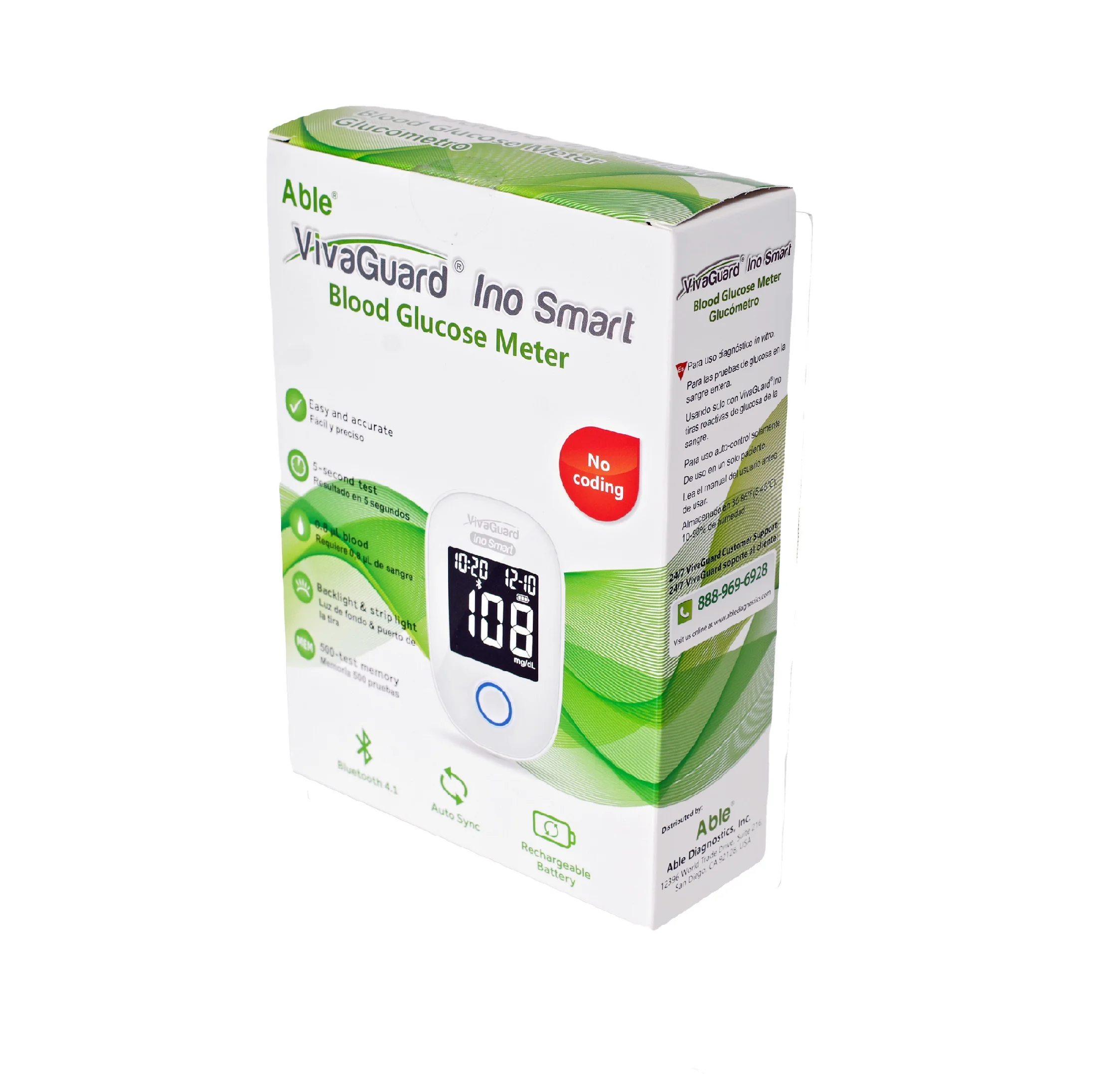 ABOUND Diagnostics VivaGuard® Ino Smart Blood Glucose Meter 5 ABOUND Diagnostics VivaGuard® Ino Smart Blood Glucose Meter - Image 5
