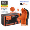 ANBOSON Textured Grip Keep Protected Your Hands Clean Orange Custom Mechanical Automotive Repairs Work Proof Gloves Disposable Nitrile