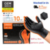ANBOSON Extra Thick Diamond Texture Nitrile Gloves 30pcs Box Industrial Grade Mechanic BBQ E-commerce Guantes De Nitrilo Wholesale PPE