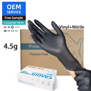 ANBOSON Nitrile Powder Free Vinyl Household Disposable Kitchen Gloves Guantes Negros Touch Screen Can Be Customized Caja De Guantes