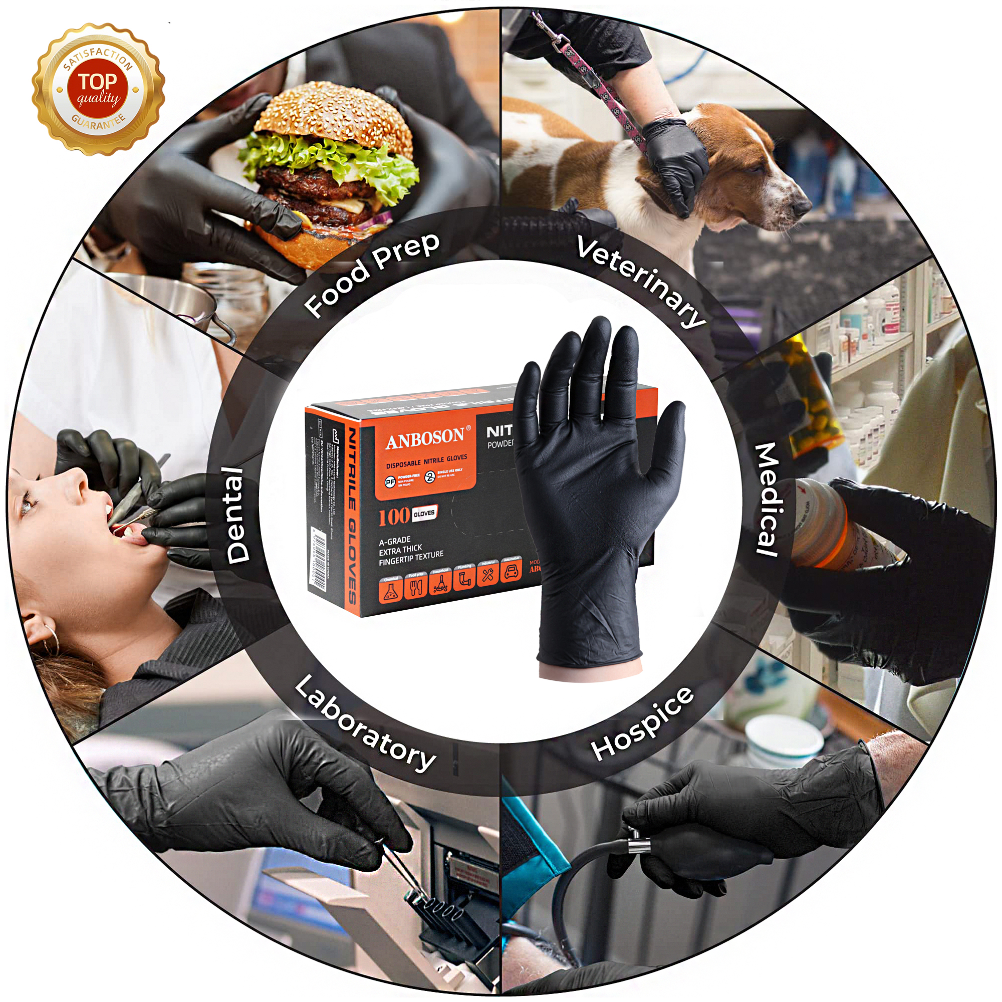 ANBOSON Nitrile Powder Free Vinyl Household Disposable Kitchen Gloves Guantes Negros Touch Screen Can Be Customized Caja De Guantes 5 ANBOSON Nitrile Powder Free Vinyl Household Disposable Kitchen Gloves Guantes Negros Touch Screen Can Be Customized Caja De Guantes - Image 5