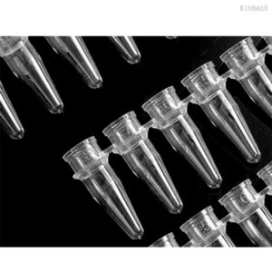 BIOBASE Disposable Transparent 8-strip PCR Tube Flat Cap 0.1ml/0.2ml PCR Tube With Cover