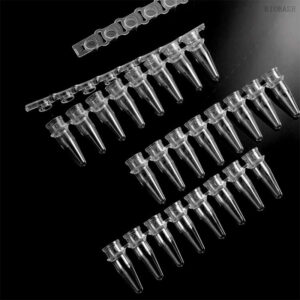 BIOBASE Disposable Transparent 8-strip PCR Tube Flat Cap 0.1ml/0.2ml PCR Tube With Cover