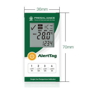 AlertTag T10 LCD Disposable Time Temperature Monitor/Indicator