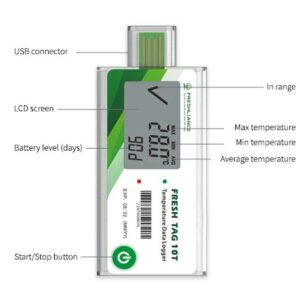 Fresh Tag 10T Configurable Single Use Temperature Data Logger