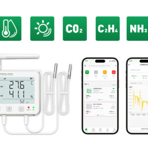 GSP100-WiFi/4G Real-time Data Logger for Illumination, Ethylene, CO2, Ammonia, Temp & Humidity, etc.