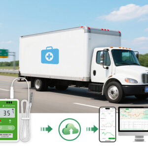 Fresh Tracker 20 Ultra-compact 4G Real-time Data Logger for Medical Transport, Especially with Thermal Boxes, etc.