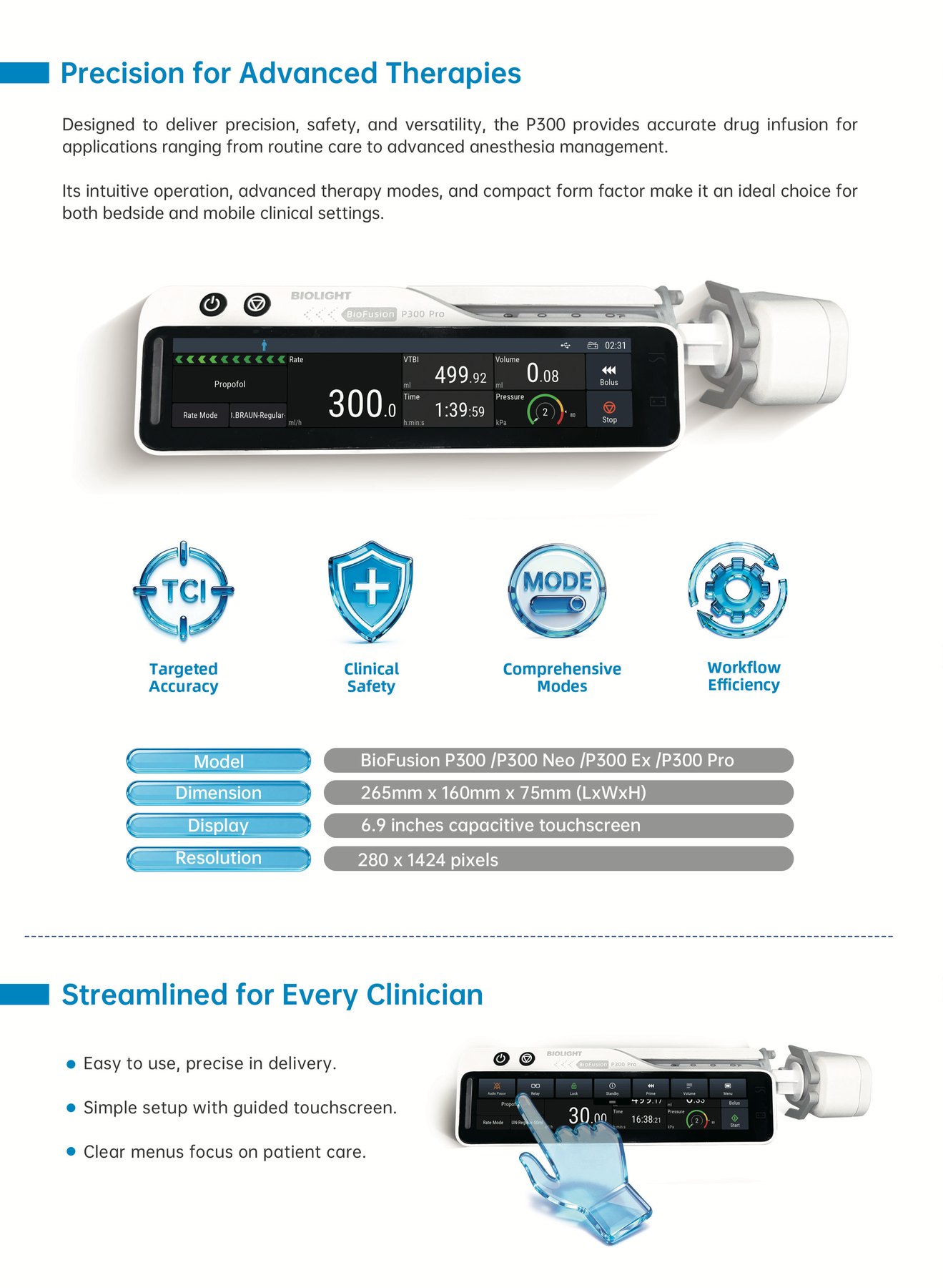 Biolight Biofusion P300(TCI) Syringe Pump 2 Biolight Biofusion P300(TCI) Syringe Pump - Image 2